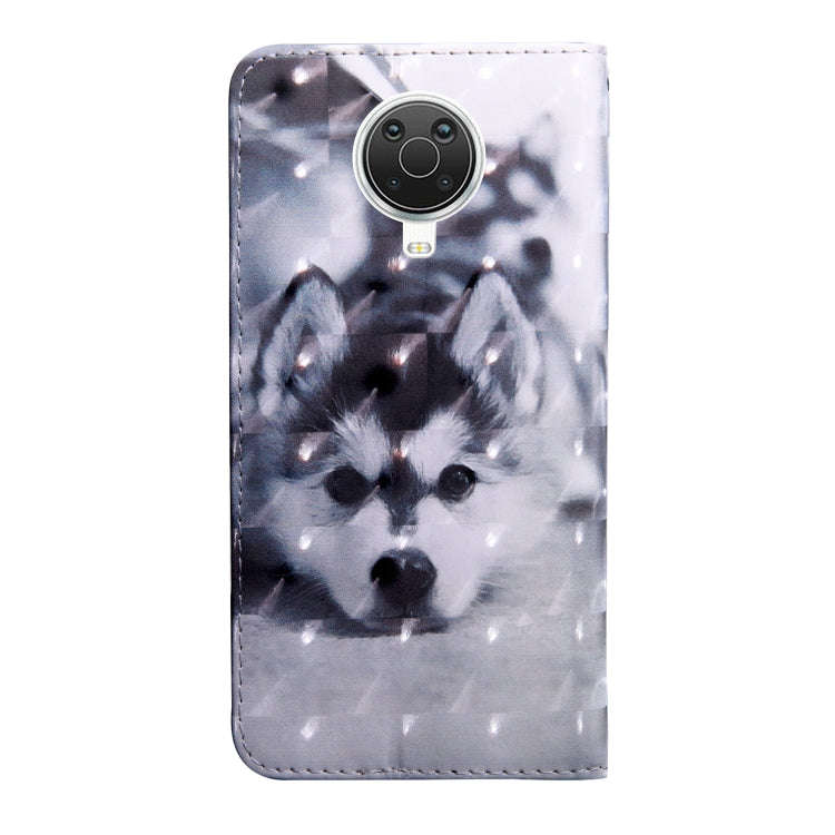 For Nokia G20 / 6.3 3D Painted Pattern Leather Phone Case(Husky)