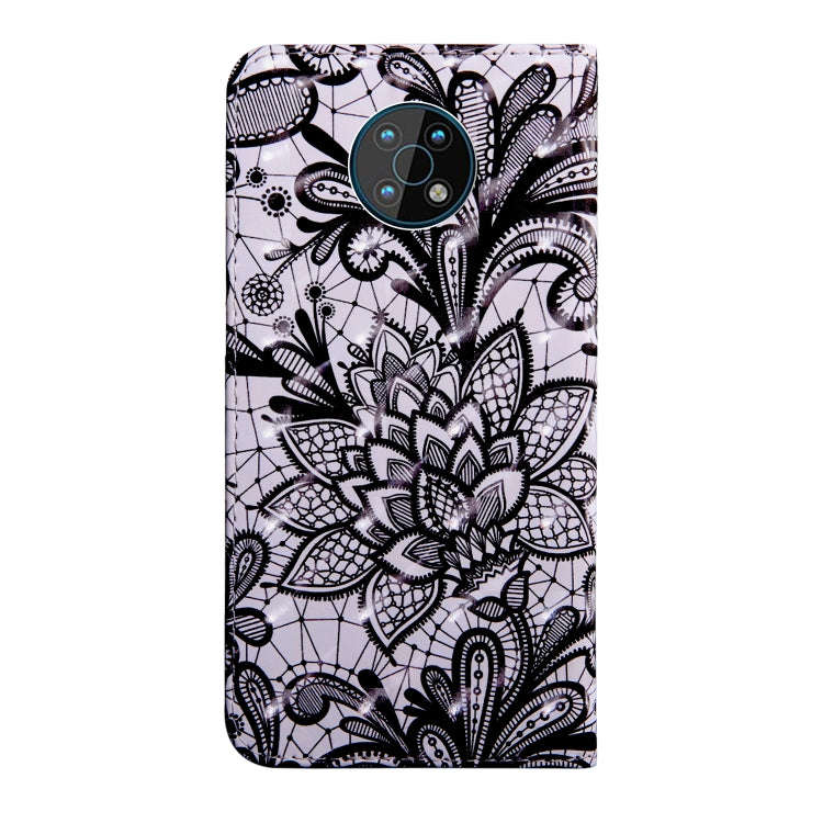 For Nokia G50 3D Painted Pattern Leather Phone Case(Black Lace)
