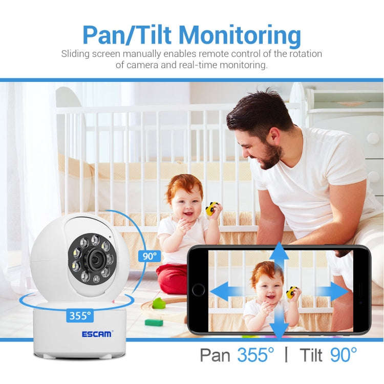 ESCAM QF005 4MP Indoor HD WiFi Pan-tilt Camera, Support Motion Detection / Two-way Audio / Night ...