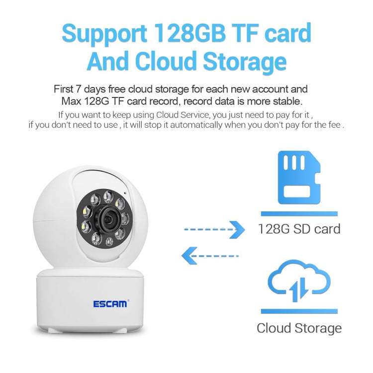 ESCAM QF005 4MP Indoor HD WiFi Pan-tilt Camera, Support Motion Detection / Two-way Audio / Night ...