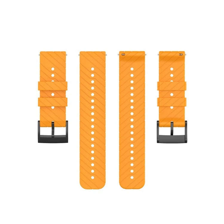 For Suunto 7 Lightning Silicone Watch Band(Amber Yellow)