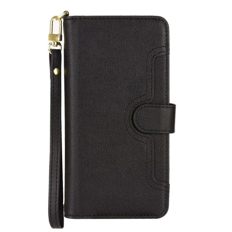 For OnePlus Nord 2 5G Litchi Texture Zipper Leather Phone Case(Black)