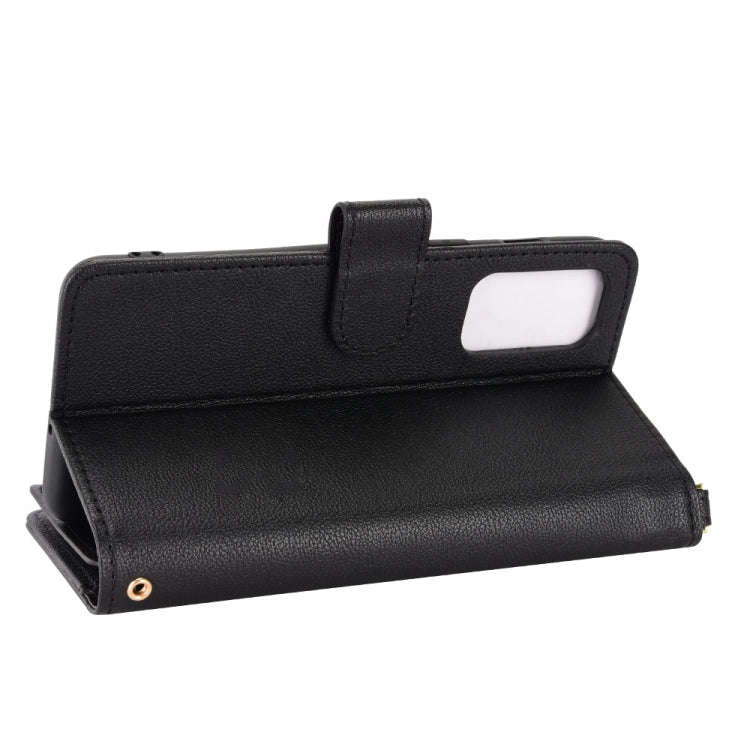 For OnePlus Nord 2 5G Litchi Texture Zipper Leather Phone Case(Black)