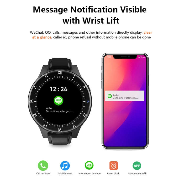 Rogbid Panda Pro 1.69 inch IPS Screen Dual Cameras Smart Watch, Support Heart Rate Monitoring/SIM...