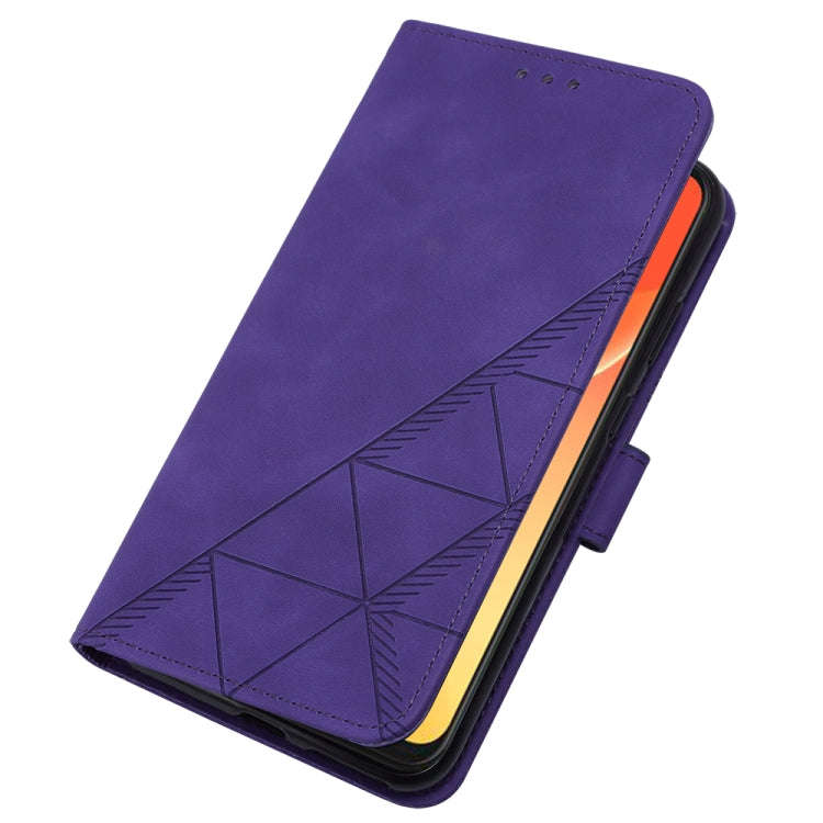 For Itel P37/Vision 2S/P651L Crossbody 3D Embossed Flip Leather Phone Case(Purple)