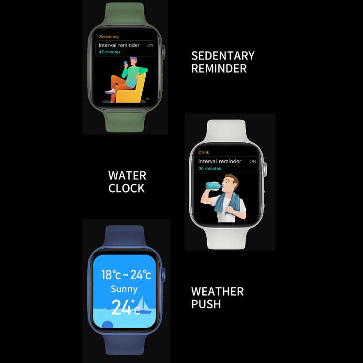 i7 pro+ 1.75 inch TFT Screen Smart Watch, Support Blood Pressure Monitoring/Sleep Monitoring(Pink)