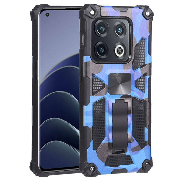 For OnePlus 10 Pro Camouflage Armor Shockproof TPU + PC Magnetic Protective Phone Case with Holde...