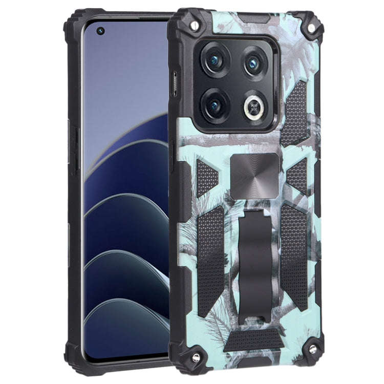 For OnePlus 10 Pro Camouflage Armor Shockproof TPU + PC Magnetic Protective Phone Case with Holde...