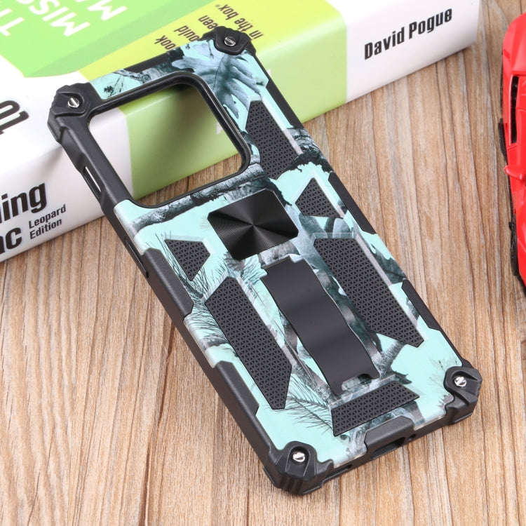 For OnePlus 10 Pro Camouflage Armor Shockproof TPU + PC Magnetic Protective Phone Case with Holde...
