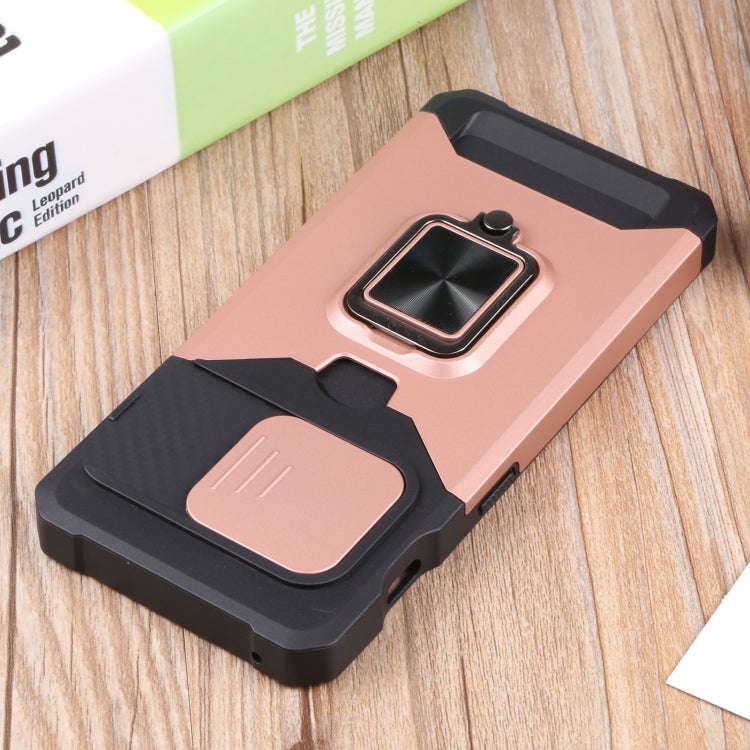 For OnePlus 10 Pro Sliding Camera Cover Design PC + TPU Shockproof Phone Case(Rose Gold)