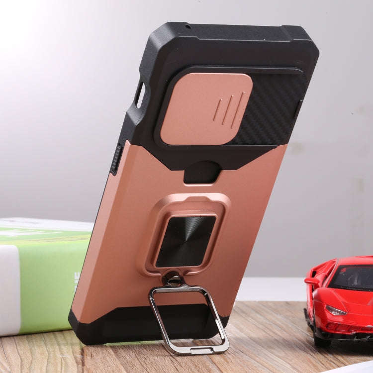 For OnePlus 10 Pro Sliding Camera Cover Design PC + TPU Shockproof Phone Case(Rose Gold)
