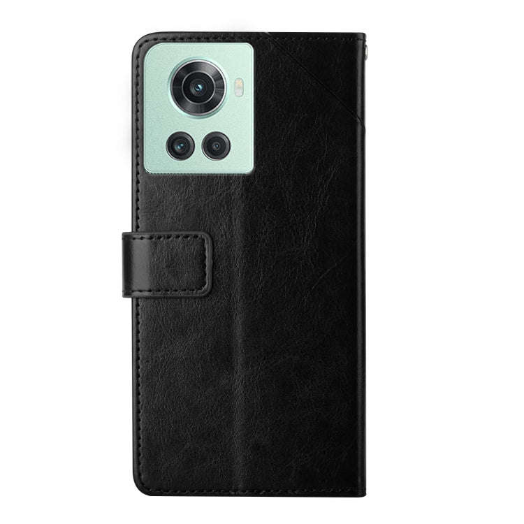 For OnePlus 10R/ACE Y Stitching Horizontal Flip Leather Phone Case(Black)