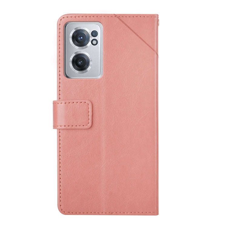For OnePlus Nord CE 2 5G Y Stitching Horizontal Flip Leather Phone Case(Rose Gold)