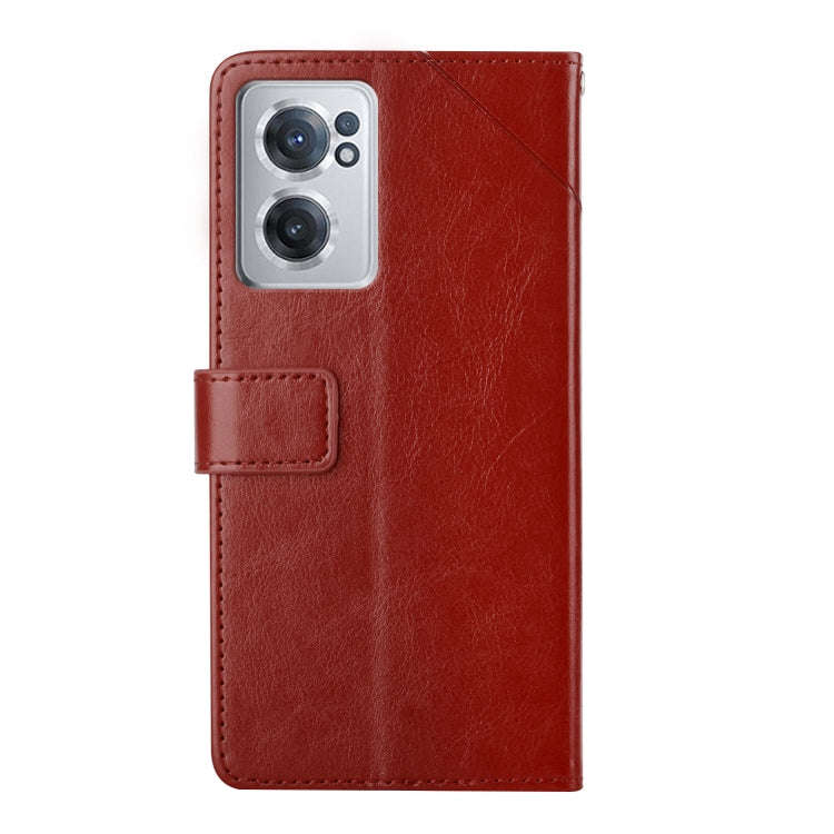 For OnePlus Nord CE 2 5G Y Stitching Horizontal Flip Leather Phone Case(Brown)