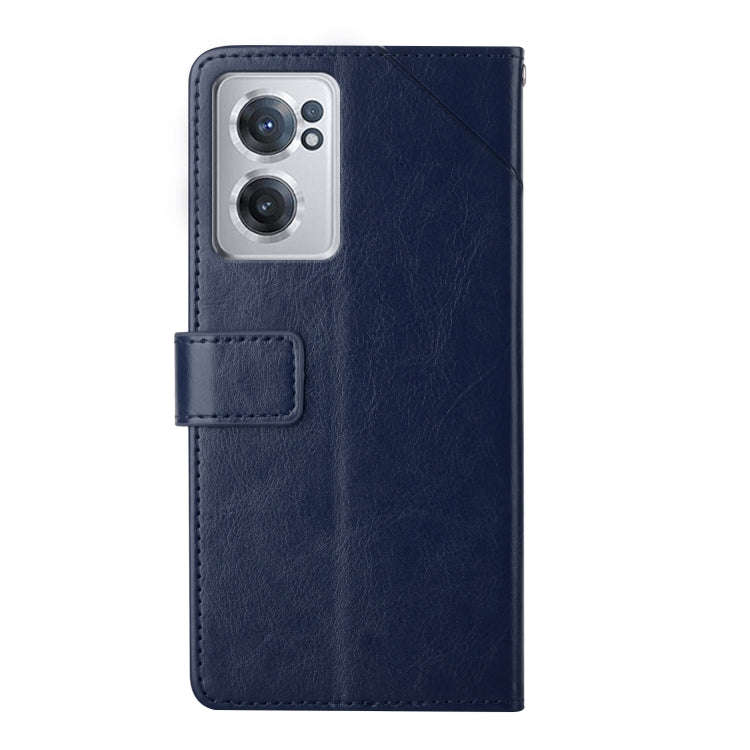 For OnePlus Nord CE 2 5G Y Stitching Horizontal Flip Leather Phone Case(Blue)