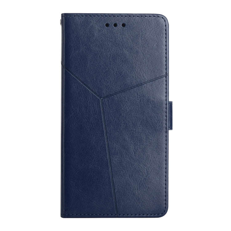 For Motorola Moto G Stylus 4G 2022 Y Stitching Horizontal Flip Leather Phone Case(Blue)