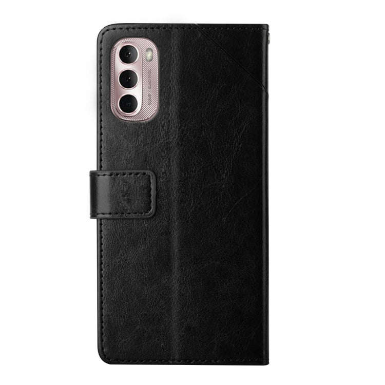 For Motorola Moto G Stylus 5G 2022 Y Stitching Horizontal Flip Leather Phone Case(Black)