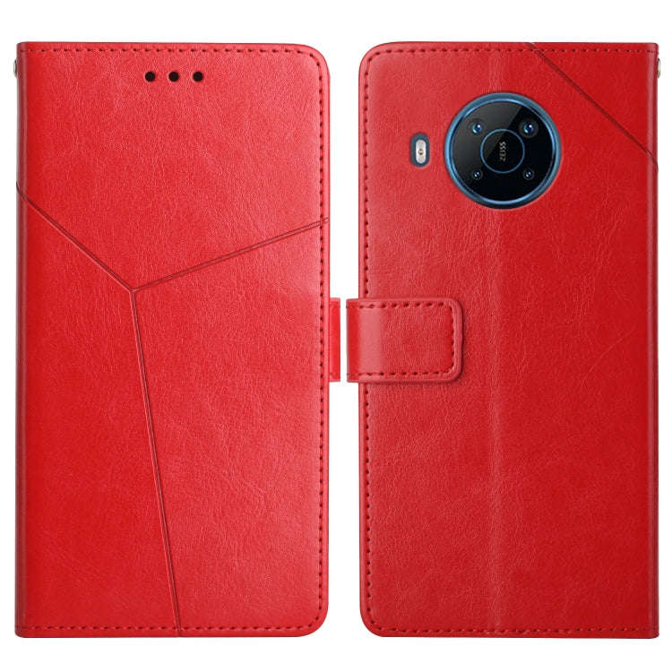For Nokia X100 Y Stitching Horizontal Flip Leather Phone Case(Red)