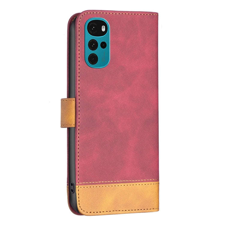 For Motorola Moto G22 BF11 Color Matching Skin Feel Leather Phone Case(Red)