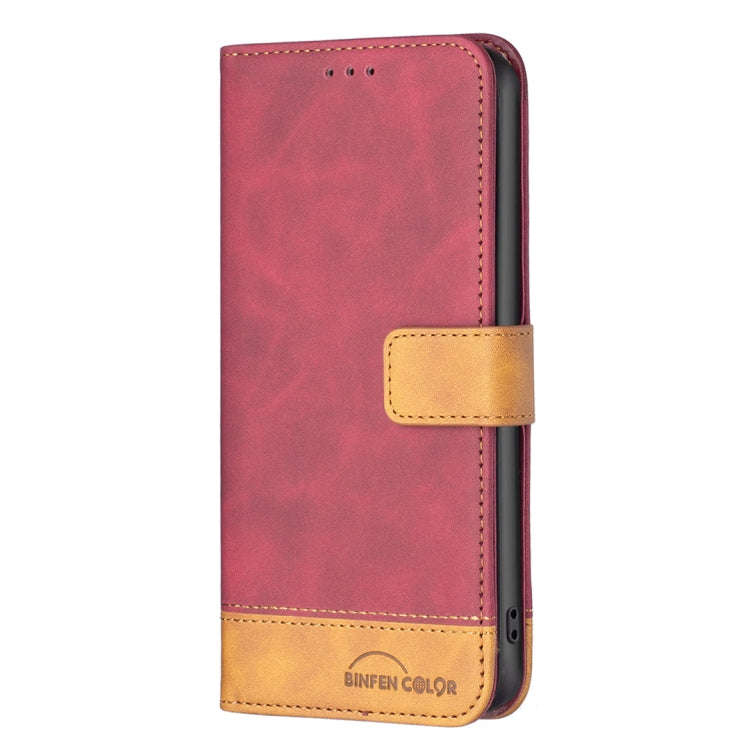 For Nokia G21 / G11 BF11 Color Matching Skin Feel Leather Phone Case(Red)