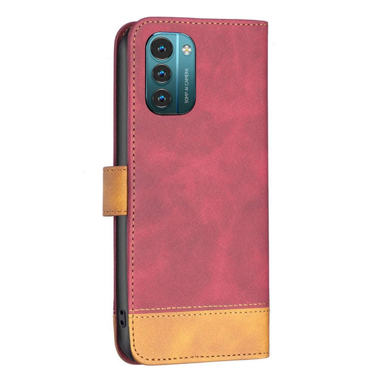 For Nokia G21 / G11 BF11 Color Matching Skin Feel Leather Phone Case(Red)