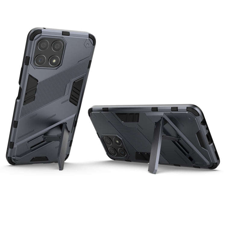 For Honor X30i / Play6T Pro / X8 Punk Armor PC + TPU Phone Case with Holder(Grey)