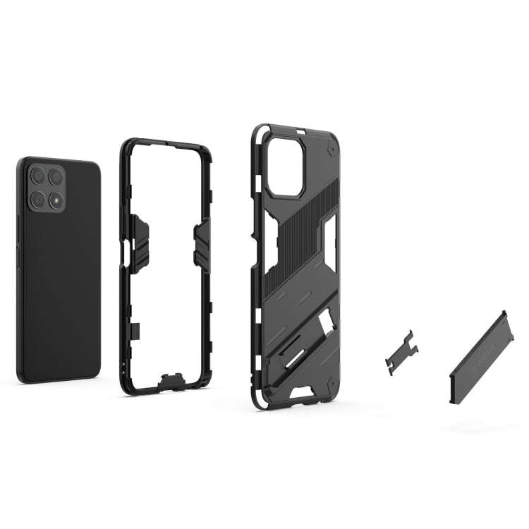 For Honor X30i / Play6T Pro / X8 Punk Armor PC + TPU Phone Case with Holder(Grey)