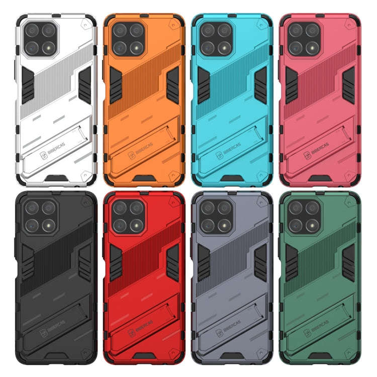 For Honor X30i / Play6T Pro / X8 Punk Armor PC + TPU Phone Case with Holder(Grey)
