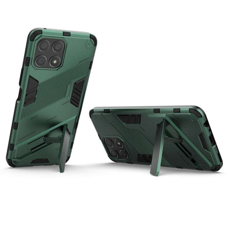 For Honor X30i / Play6T Pro / X8 Punk Armor PC + TPU Phone Case with Holder(Green)