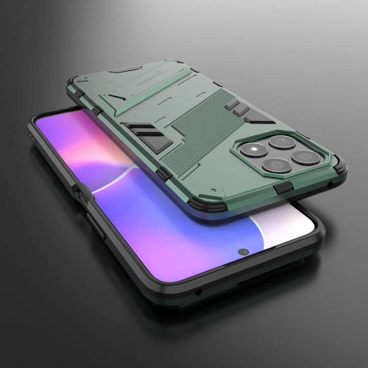 For Honor X30i / Play6T Pro / X8 Punk Armor PC + TPU Phone Case with Holder(Green)
