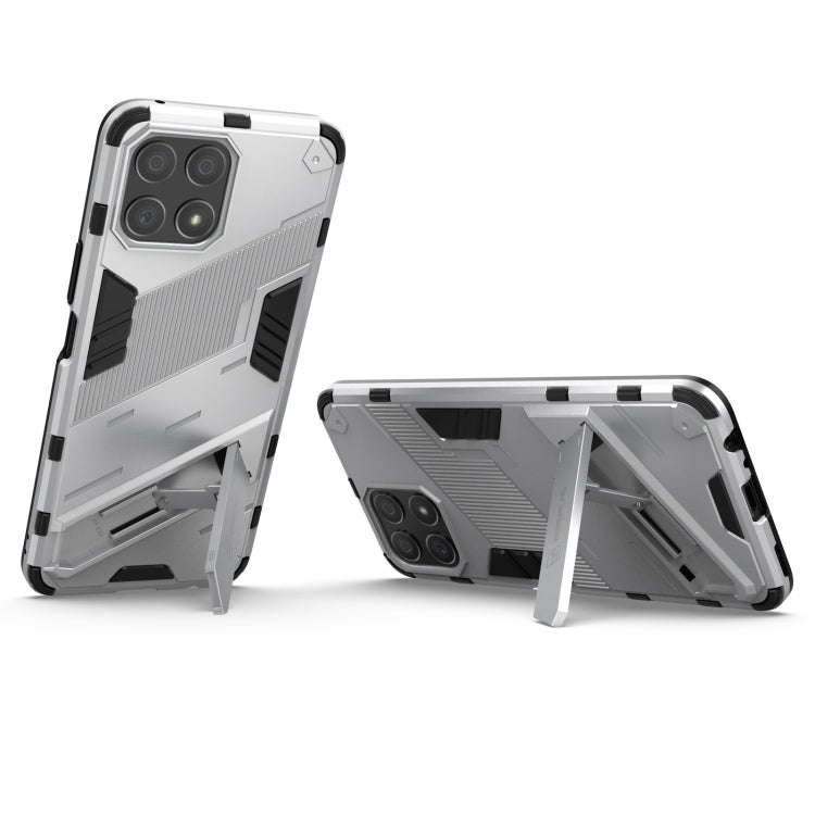 For Honor X30i / Play6T Pro / X8 Punk Armor PC + TPU Phone Case with Holder(White)