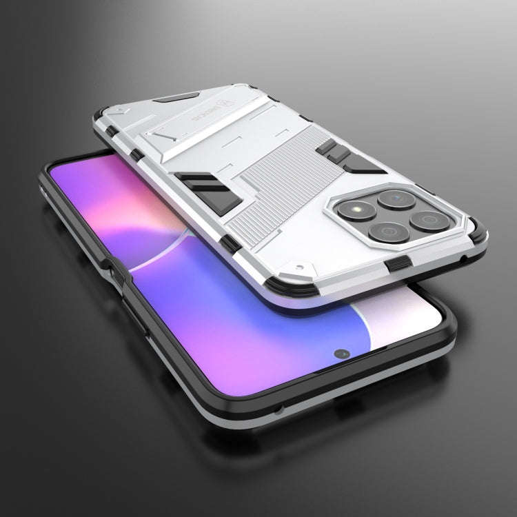 For Honor X30i / Play6T Pro / X8 Punk Armor PC + TPU Phone Case with Holder(White)