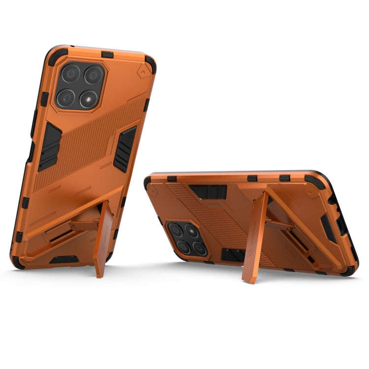 For Honor X30i / Play6T Pro / X8 Punk Armor PC + TPU Phone Case with Holder(Orange)