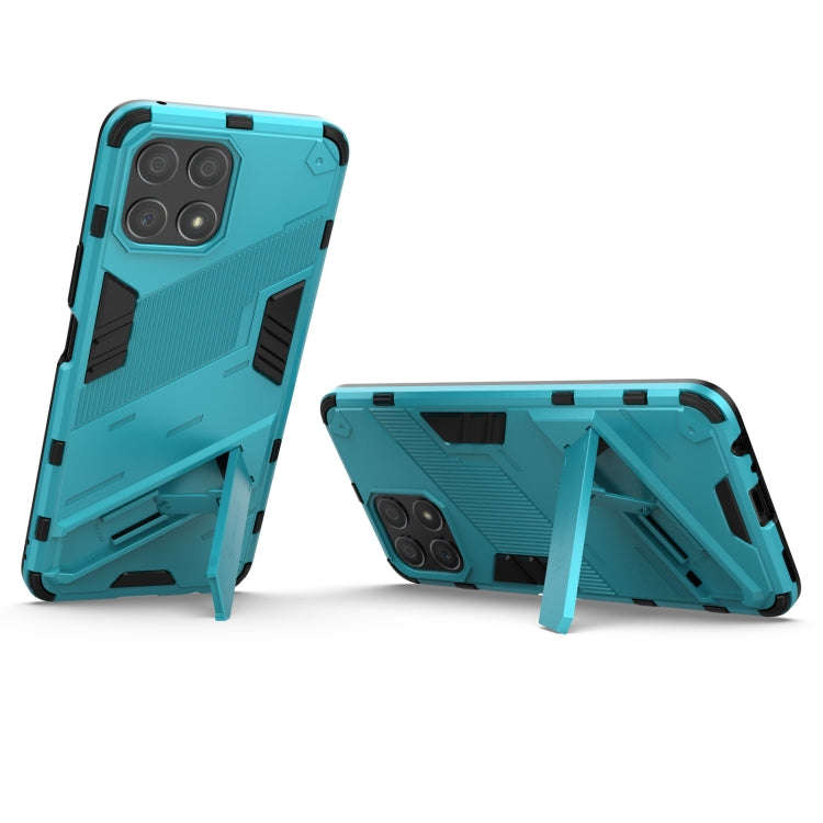 For Honor X30i / Play6T Pro / X8 Punk Armor PC + TPU Phone Case with Holder(Blue)