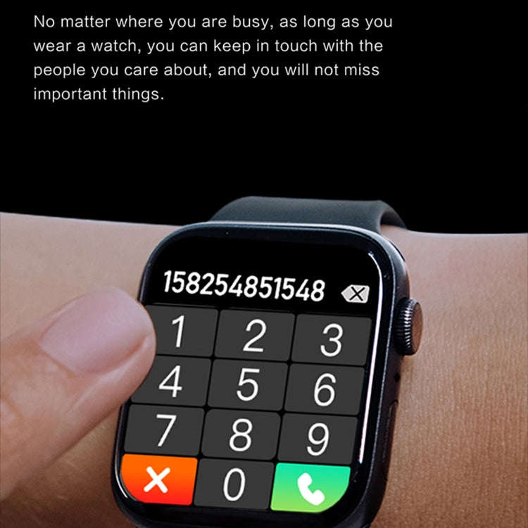 i7 pro+ VIP 1.75 inch TFT Screen Smart Watch, Support Bluetooth Dial/Sleep Monitoring(Black)