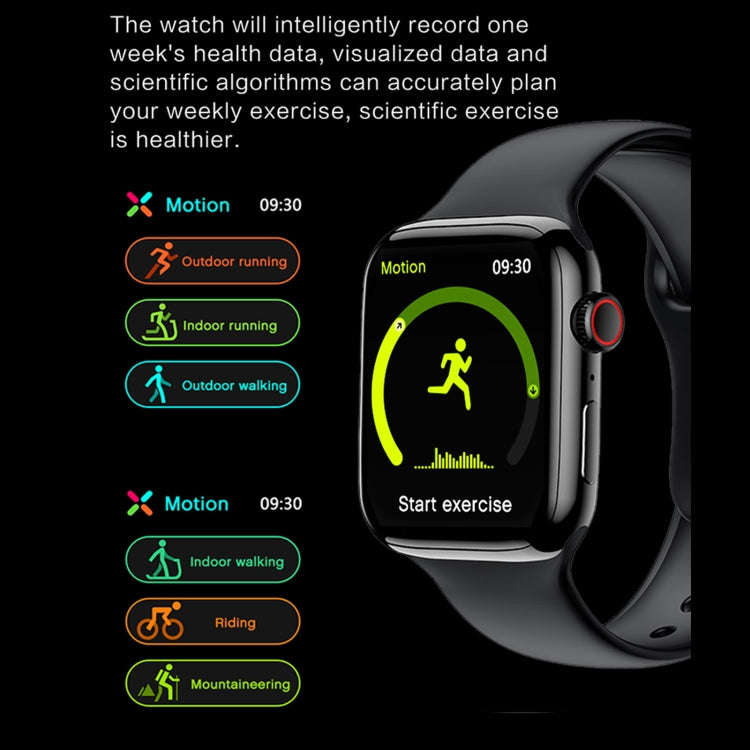 i7 pro+ VIP 1.75 inch TFT Screen Smart Watch, Support Bluetooth Dial/Sleep Monitoring(Black)