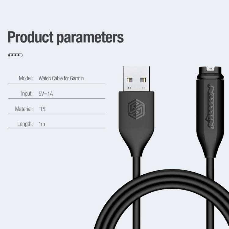 Smart Watch Charging Data Cable for Garmin, Cable Length: 1m