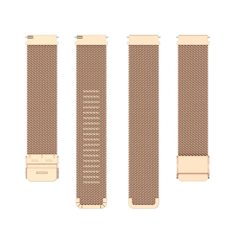 19mm Snap-fit Stainless Steel Mesh Watch Band(Rose Gold)