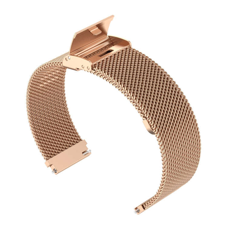 19mm Snap-fit Stainless Steel Mesh Watch Band(Rose Gold)