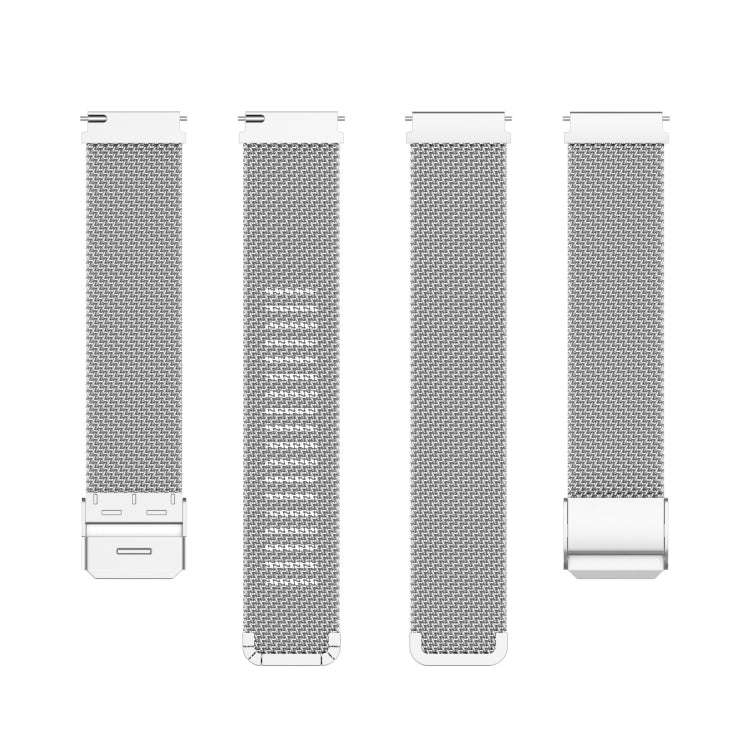 19mm Snap-fit Stainless Steel Mesh Watch Band(Silver)
