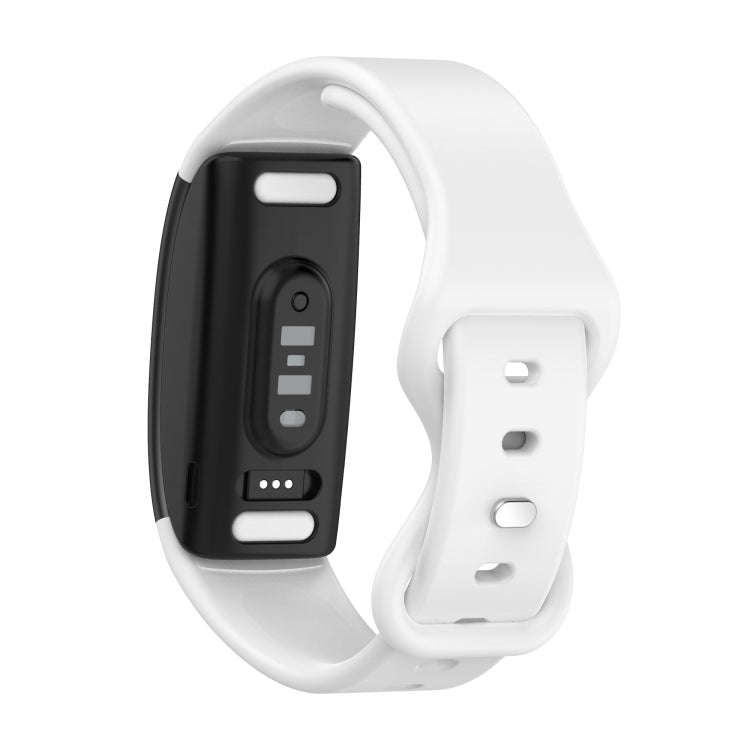 For Amazon Halo View Silicone Butterfly Buckle Watch Band, Size:S(White)