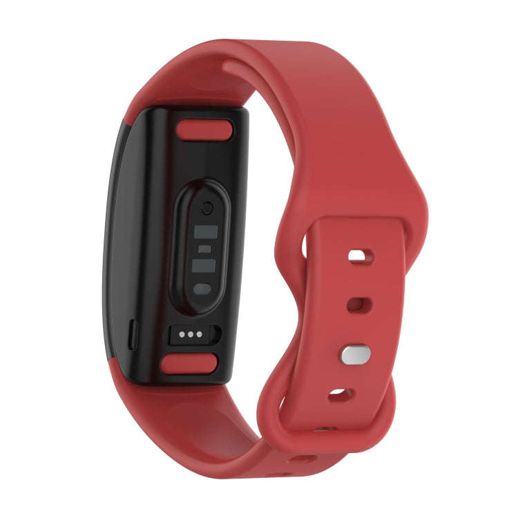 For Amazon Halo View Silicone Butterfly Buckle Watch Band, Size:S(Red)