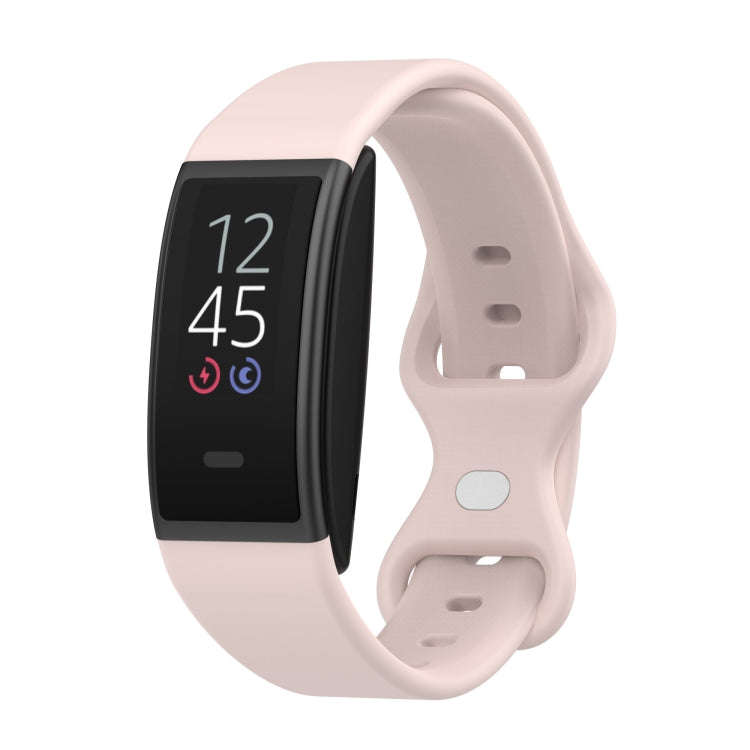 For Amazon Halo View Silicone Butterfly Buckle Watch Band, Size:S(Sand Pink)