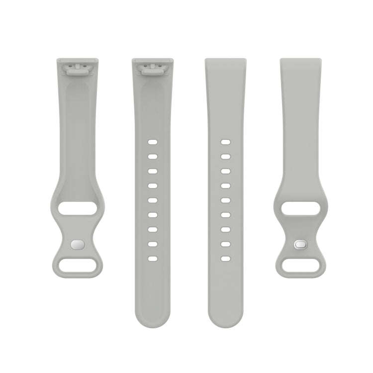 For Amazon Halo View Silicone Butterfly Buckle Watch Band, Size:S(Rock Grey)