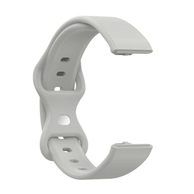 For Amazon Halo View Silicone Butterfly Buckle Watch Band, Size:S(Rock Grey)