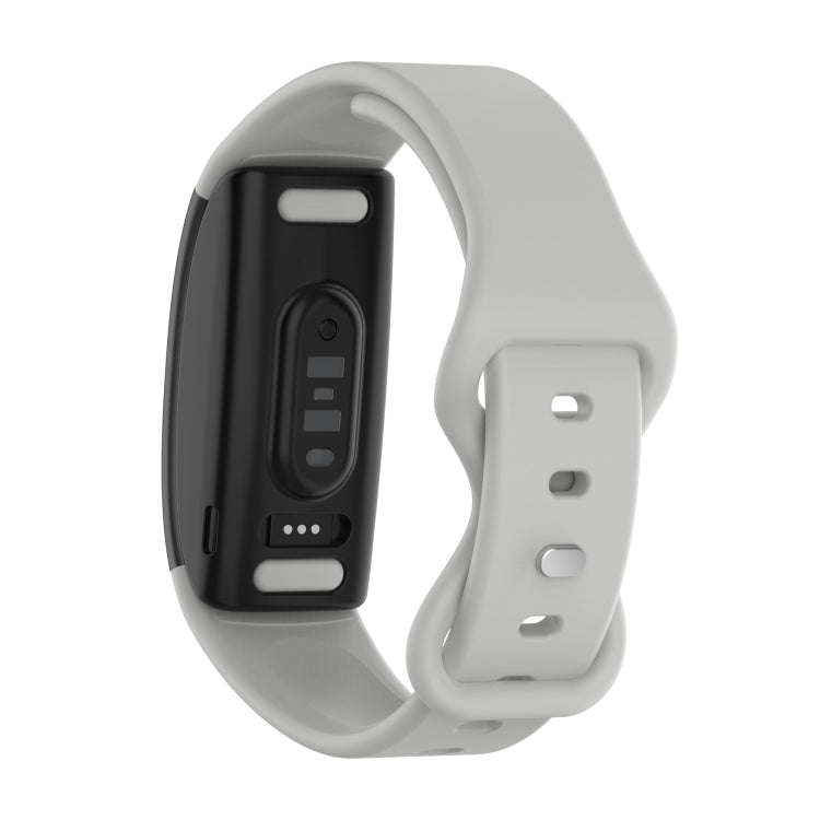 For Amazon Halo View Silicone Butterfly Buckle Watch Band, Size:S(Rock Grey)