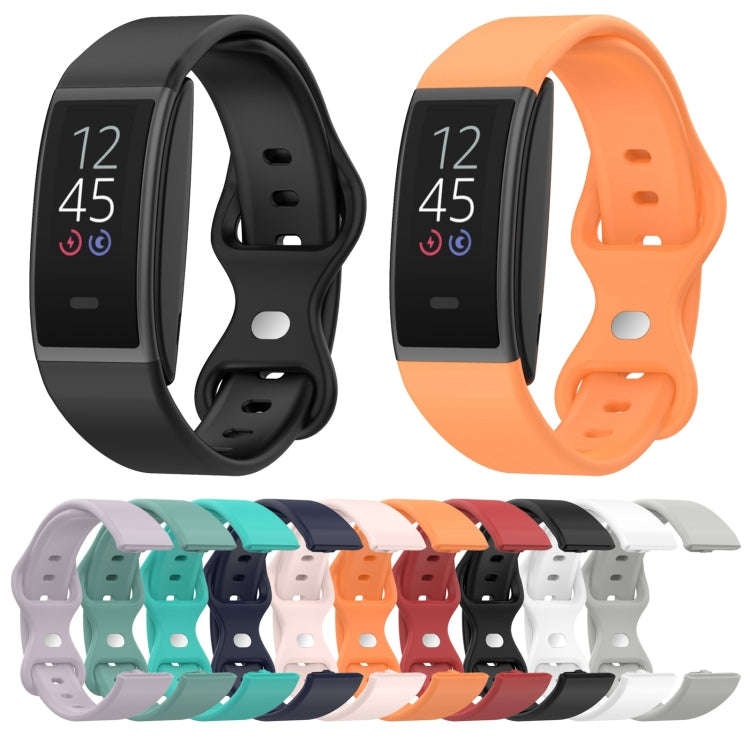 For Amazon Halo View Silicone Butterfly Buckle Watch Band, Size:S(Rock Grey)