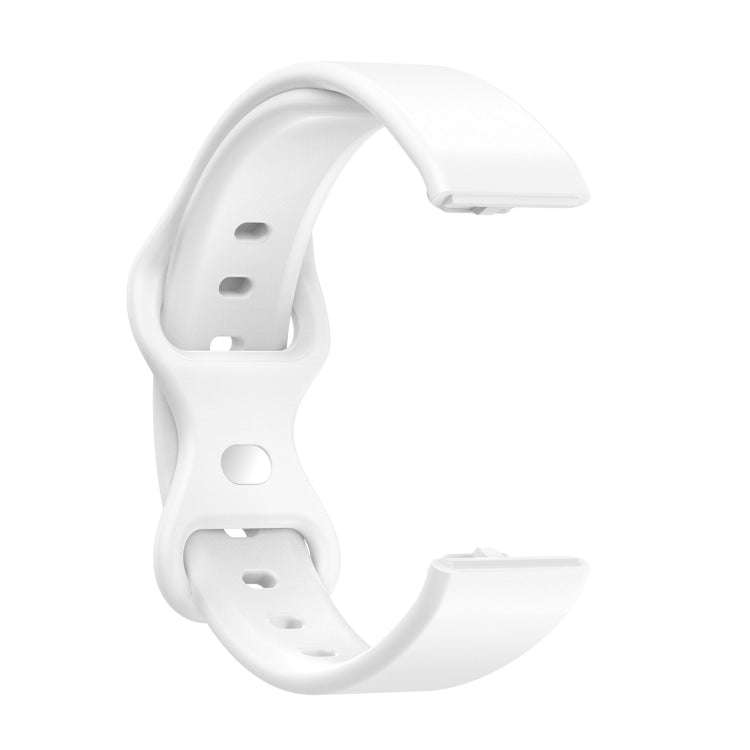 For Amazon Halo View Silicone Butterfly Buckle Watch Band, Size:L(White)