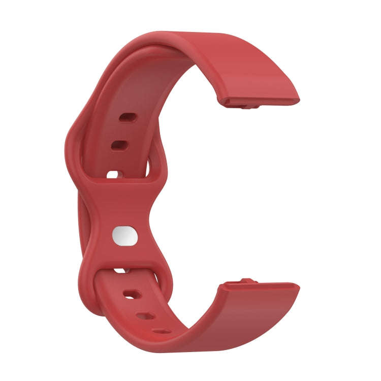 For Amazon Halo View Silicone Butterfly Buckle Watch Band, Size:L(Red)