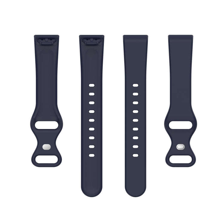 For Amazon Halo View Silicone Butterfly Buckle Watch Band, Size:L(Dark Blue)